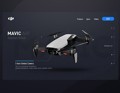 Mavic AIr Drone Landing page