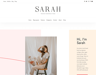 Premium WordPress Theme - Sarah