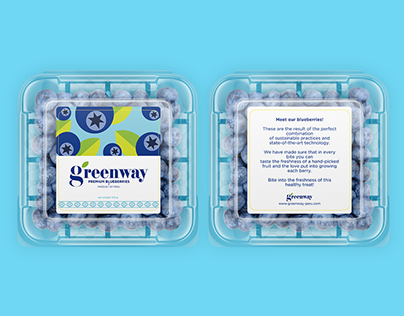 Packaging diseño de etiqueta Premium Blueberries