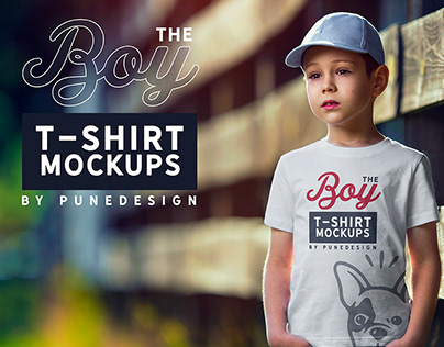 Boy T-Shirt Mock-Up Set