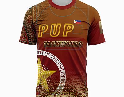 PUP taekwondo team dirfit tshirt mockup design