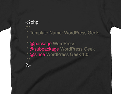 WordPress Geek T-shirt