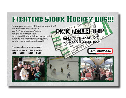 Midwest Sports Tours Fighting Sioux Hockey Postcard