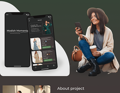 Project thumbnail - Mobile App Design / Modish Moments - магазин одягу