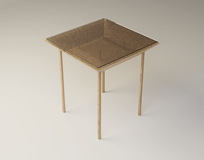 little table with glass
