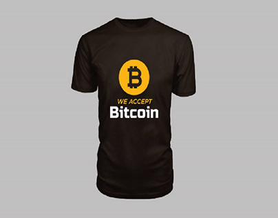 We Accept Bitcoin t shirt Design