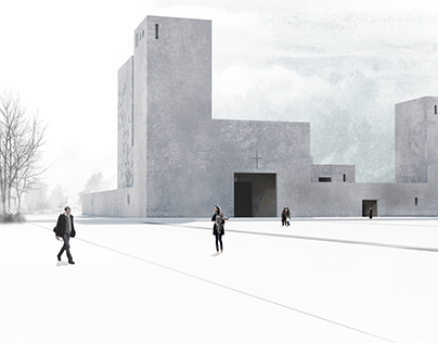 Competition entry. Church in Wroclaw. Third prize.