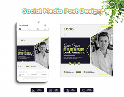 Business social media post design