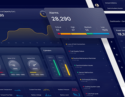 Project thumbnail - Electric Generator Dashboard - concept design