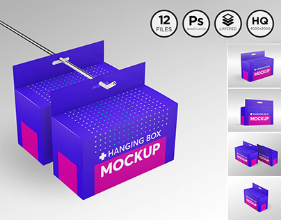 Rectangle Box with Hanger Mockups V.2