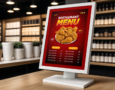 Delicious food menu or restaurant flyer design