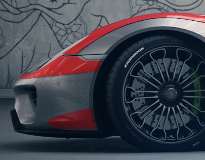 Porsche 918 Spyder 3D visualization