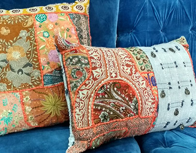 Vintage and Gypsy look inspired cushions