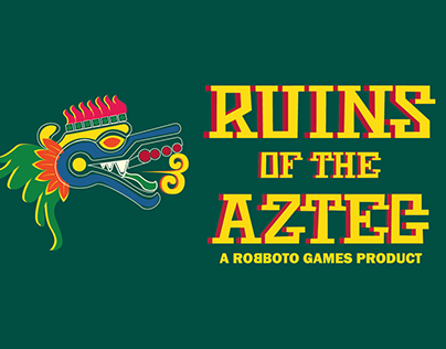 RUINS OF THE AZTEC. GAME PACKAGING COVER DESIGN