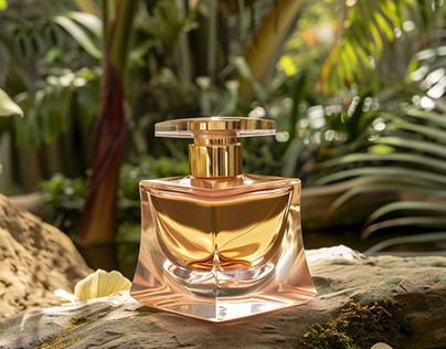 Olfactory jungle whispers -AI perfume photoshoot