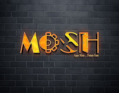 MOSH Mobile Apps & Web development Company Logo Design