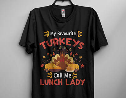 Turkeys lunch Day T-shirt Design