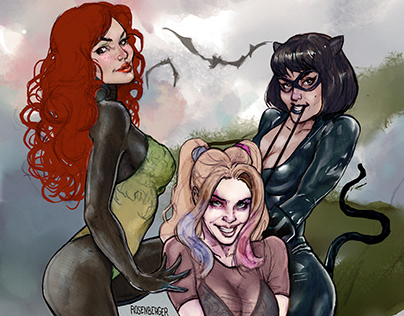 Poison Ivy, Harley, Catwoman