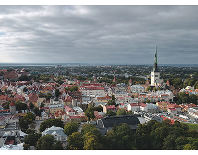 Tallinn with drone
