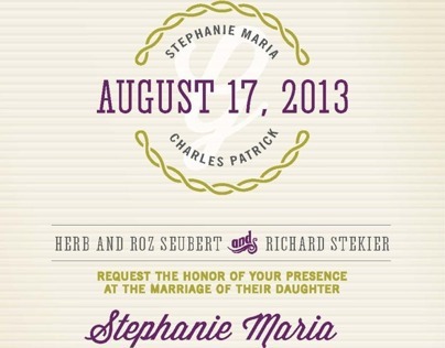 Stephanie & Charles Destination Wedding Invites