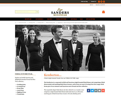 SANDERS MENSWEAR | Website - Formal Suit Hire #6