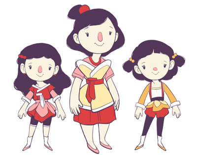 Rose and Lotus Character Designs