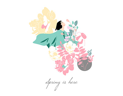 Spring is here illustration