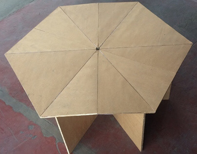 Hexagon folding table