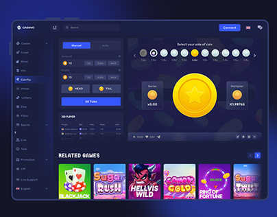 Crypto- Casino Interface (Coinflip Page)