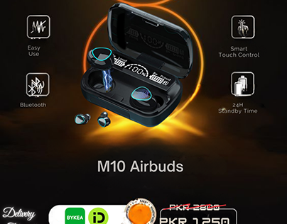 M10 Airbuds: Sleek Design, Superior Sound!
