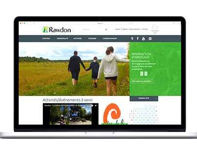 Municipalité de Rawdon - design site web