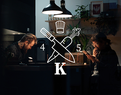 K45 Restaurant Brand Identity | LOGO/MENU