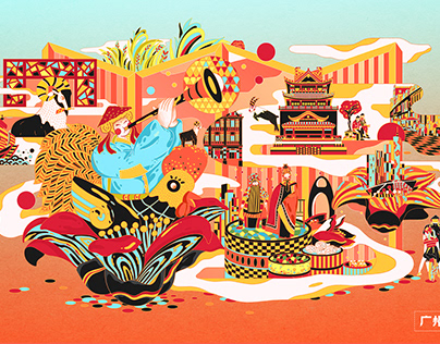 城市印象插画/广州 City illustration Guangzhou