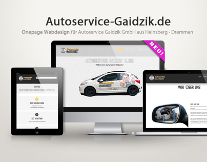 Autoservice Gaidzik GmbH - Onepage webdesign