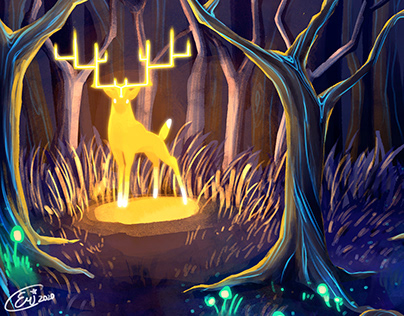 Glowing Deer, Redraw