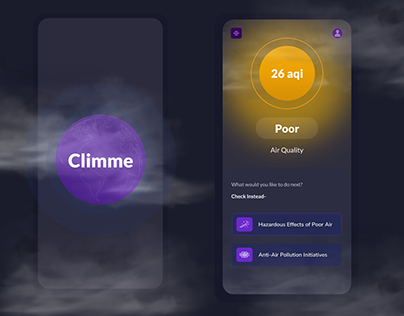 Climme- Real Time Air Quality Tracking App Concept