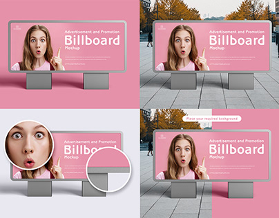 Brand Advertisement And Promotion Billboard Mockup