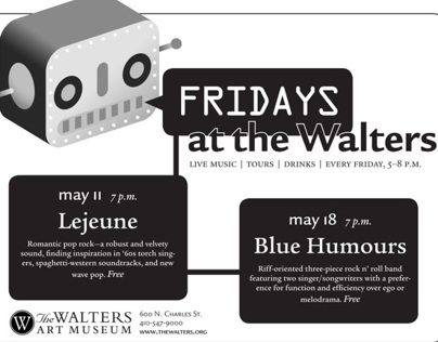 Fridays at the Walters Print Collateral