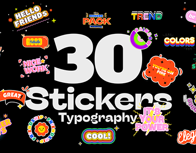 Typography Stickers Pack