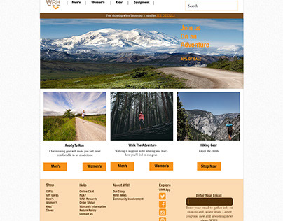 Travel Gear Website Design