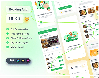 Hotel booking and Restaurant Booking App Uikit