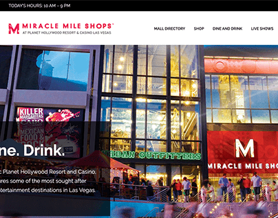 Miracle Mile Shops (UX/UI, WordPress, Copywriting)