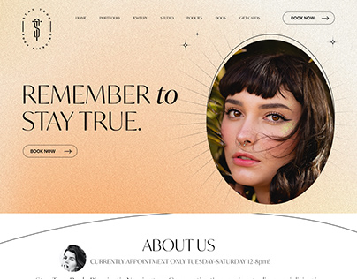 Stay True Body Piercing Website Redesign