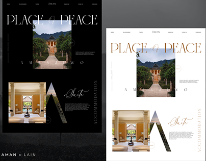 AMAN - Peaceful Luxury Resort Website Design