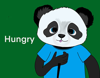 Panda signs Hungry and Thirsty
