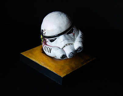 STAR WARS stormtrooper fanart – red painted sand