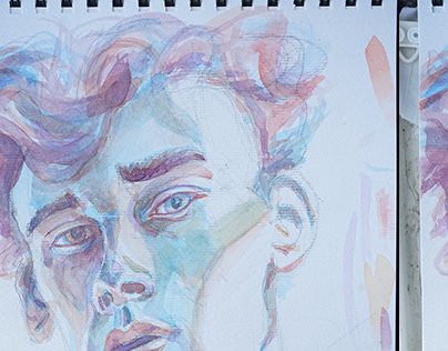 portrait in water color