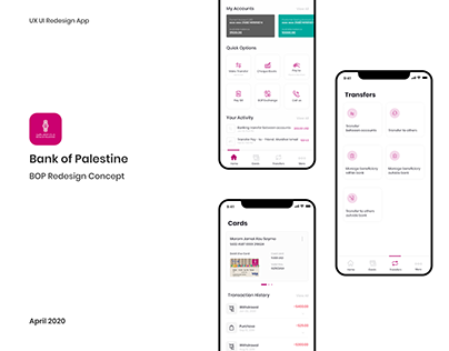 Bank Of Palestine | UX UI Redesign Concept