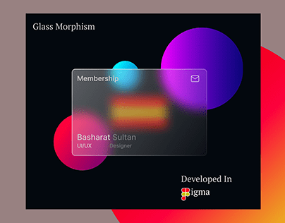 Glass Morphic Card.