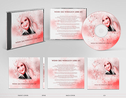 Pink Glitter Effect CD Case Design
